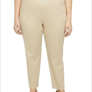 Calvin Klein Women's High-Rise Straight Leg Pants — Cream